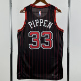 2025-26 BULLS PIPPEN #33 Black Top Quality Hot Pressing NBA Jersey (Trapeze Edition) 飞人版