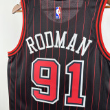 2025-26 BULLS RODMAN #91 Black Top Quality Hot Pressing NBA Jersey (Trapeze Edition) 飞人版