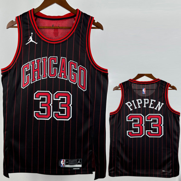 2025-26 BULLS PIPPEN #33 Black Top Quality Hot Pressing NBA Jersey (Trapeze Edition) 飞人版