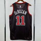2025-26 BULLS DEROZAN #11 Black Top Quality Hot Pressing NBA Jersey (Trapeze Edition) 飞人版