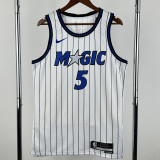 2025-26 Magic BANCHERO #5 White Top Quality Hot Pressing NBA Jersey(条纹)