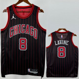 2025-26 BULLS LAVINE #8 Black Top Quality Hot Pressing NBA Jersey (Trapeze Edition) 飞人版