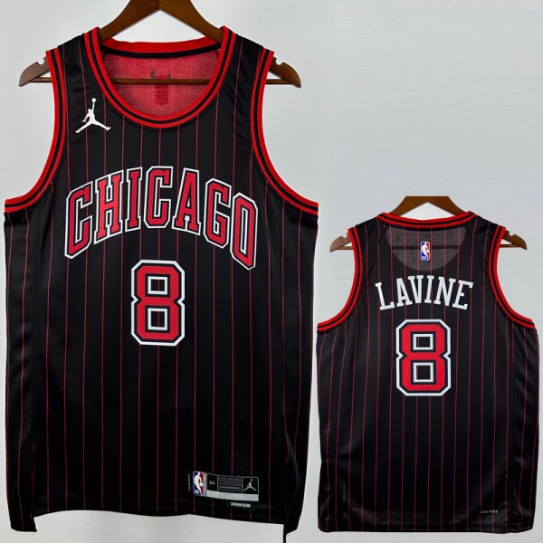 2025-26 BULLS LAVINE #8 Black Top Quality Hot Pressing NBA Jersey (Trapeze Edition) 飞人版