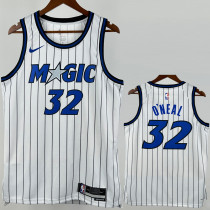 2025-26 Magic O'NEAL #32 White Top Quality Hot Pressing NBA Jersey(条纹)