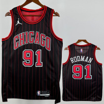 2025-26 BULLS RODMAN #91 Black Top Quality Hot Pressing NBA Jersey (Trapeze Edition) 飞人版