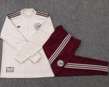 2025-26 Ajax Beige Half Pull Tracksuit #B2595(半拉链)