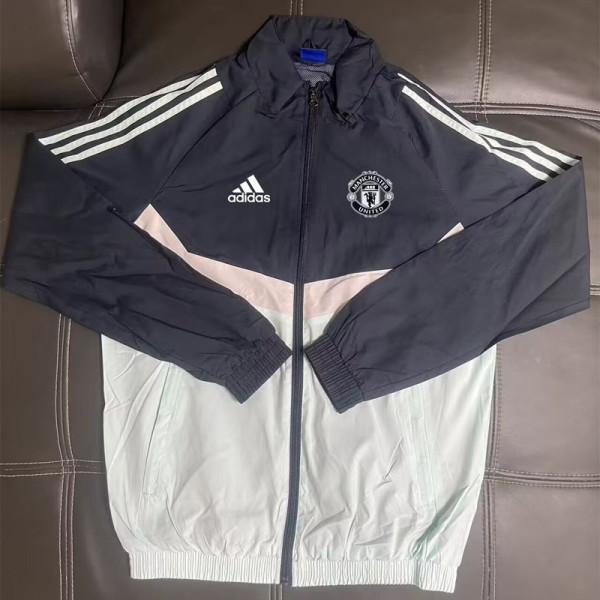 2025-26 Man Utd Black White Windbreaker
