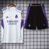 2025-26 RMA White Tank top and shorts suit