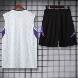 2025-26 RMA White Tank top and shorts suit