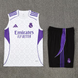 2025-26 RMA White Tank top and shorts suit
