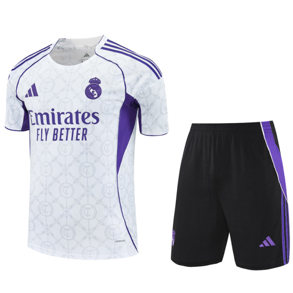 2025-26 RMA White Training Short Suit