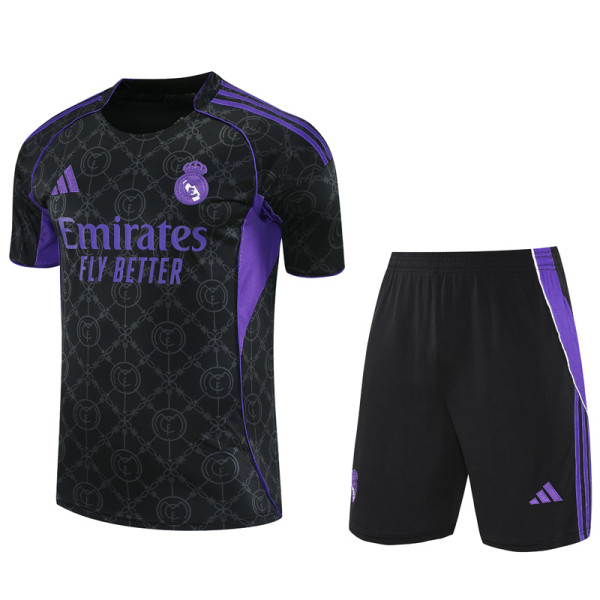 2025-26 RMA Black Training Short Suit