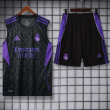 2025-26 RMA Black Tank top and shorts suit
