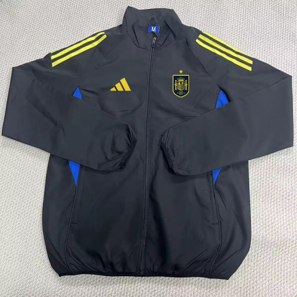 2025-26 Spain Black Windbreaker