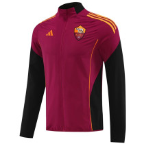 2025-26 Roma Jujube Red Windbreaker