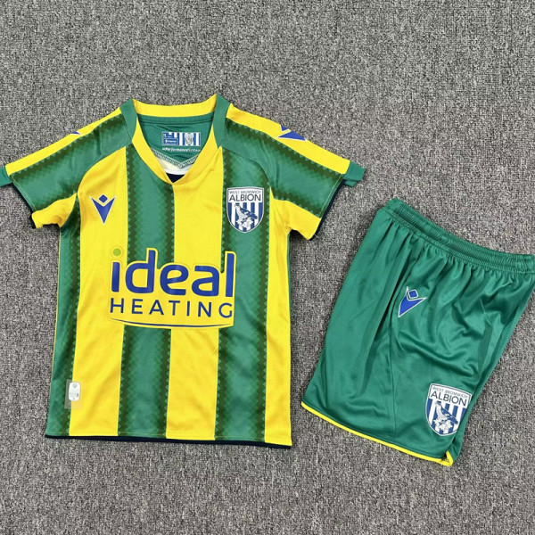 2025-26 West Bromwich Away Kids Soccer Jersey