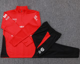 2025-26 Al-Hilal Red Half Pull Tracksuit #B2599(半拉链)