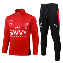 2025-26 Al-Hilal Red Half Pull Tracksuit #B2599(半拉链)