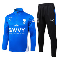 2025-26 Al-Hilal Blue Half Pull Tracksuit #B25100(半拉链)