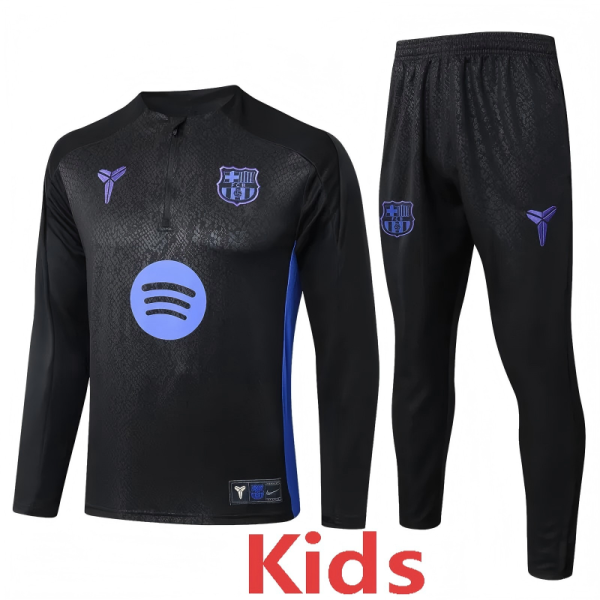 2025-26 BAR Black Kids Half Pull Tracksuit #E25165(童装)(半拉链)