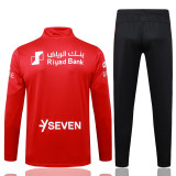 2025-26 Al-Hilal Red Half Pull Tracksuit #B2599(半拉链)