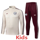 2025-26 Ajax Beige Kids Half Pull Tracksuit #E25162(童装)(半拉链)