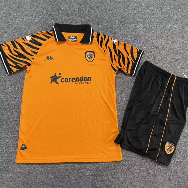 2025-26 Hull City Home Kids Soccer Jersey