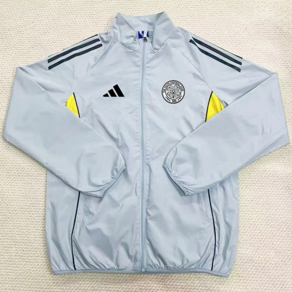 2025-26 Celtic Light gray Windbreaker (黑边)