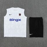 2025-26 CHE White Tank top and shorts suit