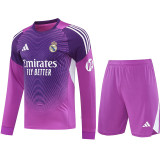 2025-26 RMA Purple GoalKeeper (Long Sleev Suit) Soccer Jersey (长袖)