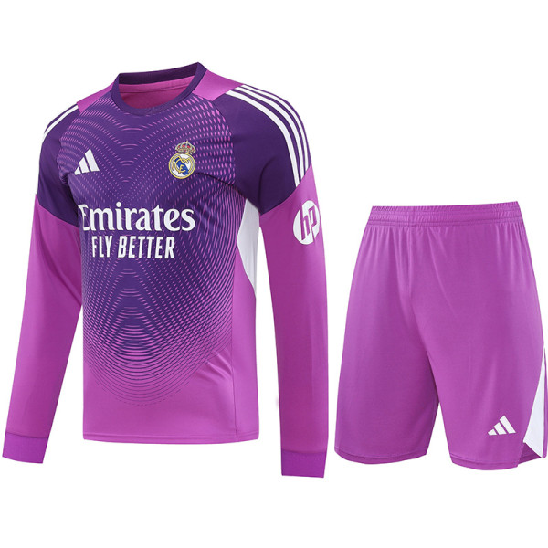 2025-26 RMA Purple GoalKeeper (Long Sleev Suit) Soccer Jersey (长袖)