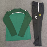 2025-26 Real Betis Green Half Pull Tracksuit (Pants Have Pocket)(半拉链)