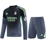 2025-26 RMA Grey Black GoalKeeper (Long Sleev Suit) Soccer Jersey (长袖)