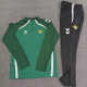 2025-26 Real Betis Green Half Pull Tracksuit (Pants Have Pocket)(半拉链)