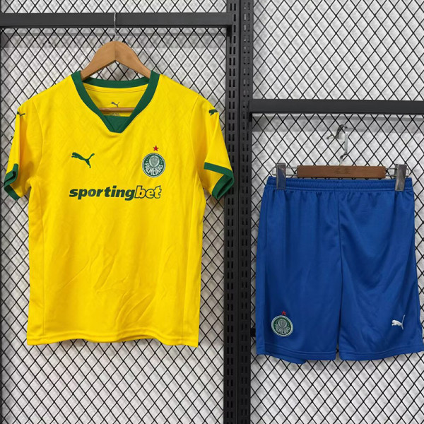 2025-26 Palmeiras Third Yellow Kids Soccer Jersey