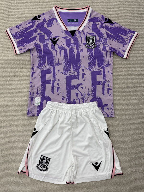 2025-26 Sheffield Wednesday Away Kids Soccer Jersey