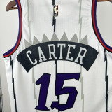 2025-26 Raptors CARTER #15 White Retro Top Quality Hot Pressing NBA Jersey