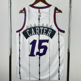 2025-26 Raptors CARTER #15 White Retro Top Quality Hot Pressing NBA Jersey