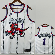 2025-26 Raptors McGRADY #1 White Retro Top Quality Hot Pressing NBA Jersey