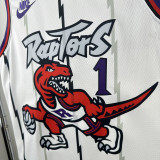 2025-26 Raptors McGRADY #1 White Retro Top Quality Hot Pressing NBA Jersey
