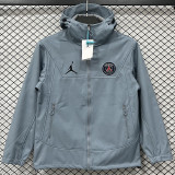 2025-26 PSG Jordan Light blue Outdoor Jackets #L6607软料