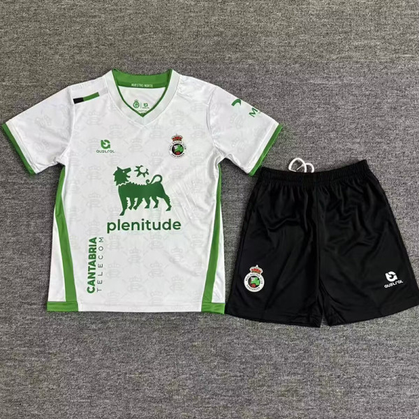 2025-26 Racing de Santander Home Kids Soccer Jersey