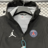 2025-26 PSG Jordan Black Outdoor Jackets #L6607软料