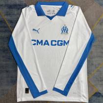 2025-26 Marseille Home Long Sleeve Soccer Jersey (长袖)