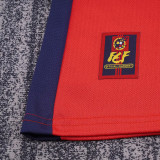 1998 Spain Home Kids Retro Soccer Jersey