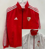 2025-26 Sevilla Red & White Double Sided Windbreaker (双面风衣)