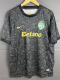 2025-26 Sporting Lisbon Black Training shirts (黄广告)
