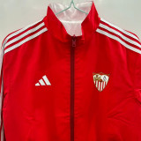 2025-26 Sevilla Red & White Double Sided Windbreaker (双面风衣)