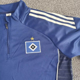 2025-26 Hamburg SV Royal blue Half Pull Tracksuit (Pants Have Pocket)(半拉链)