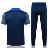 2025-26 PSG Royal blue Short shirts and Long trousers Suit #C2569